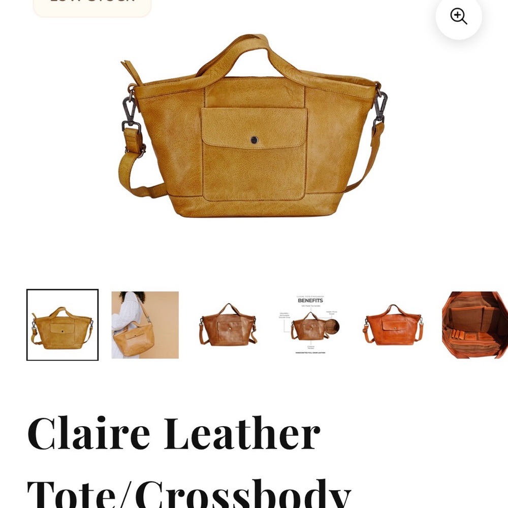 Latico Tan Leather Tote Crossbody